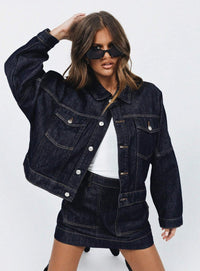 Hughes Ceket - Koyu Yıkama Denim - Phentora