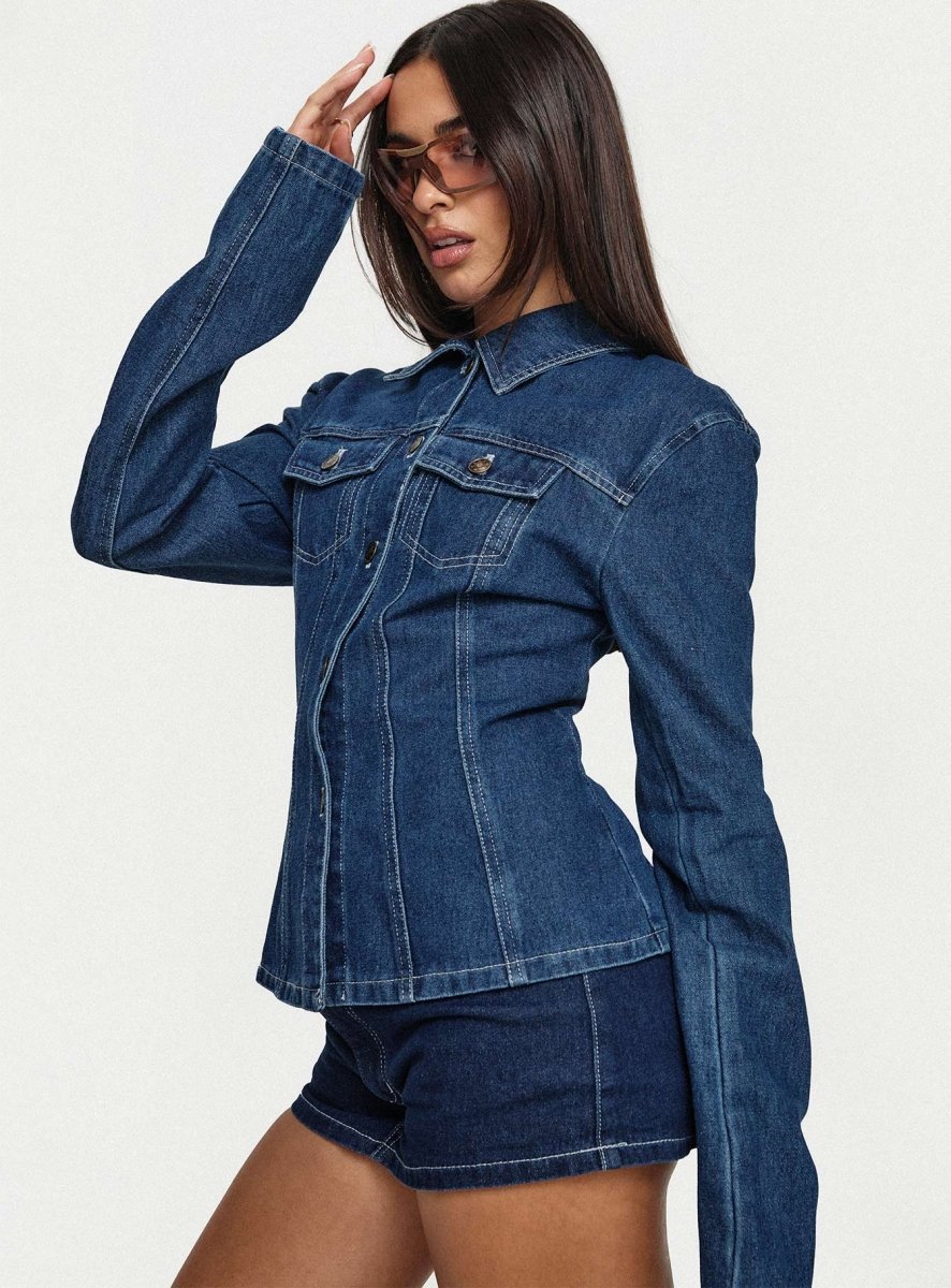 Rider Ceket - Mavi Denim - Phentora