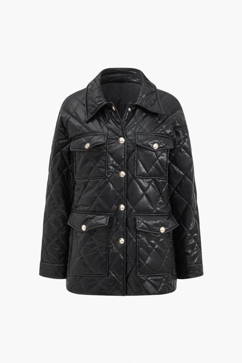 Midnight Luxe Kapitone Ceket - Phentora