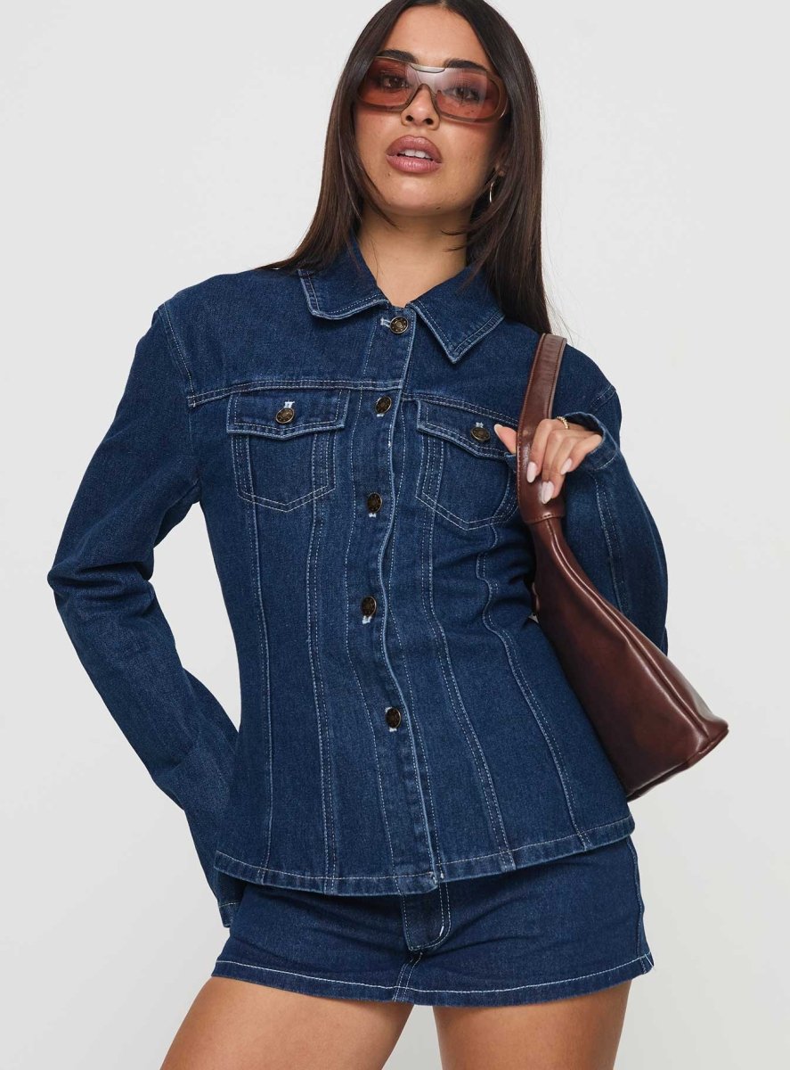 Rider Ceket - Mavi Denim - Phentora