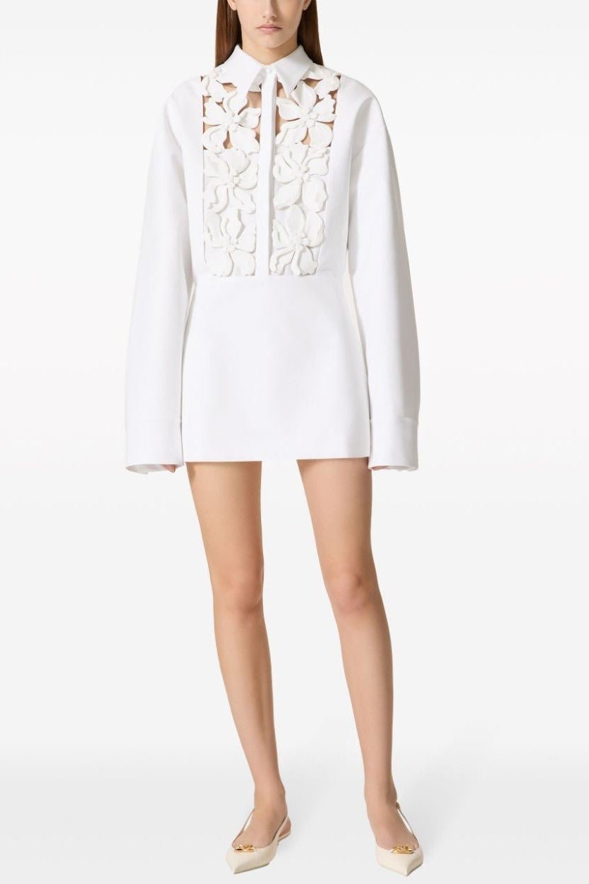 Juliete Çiçek Desenli Pencere Detaylı Uzun Sleeves Shirtdress - Phentora