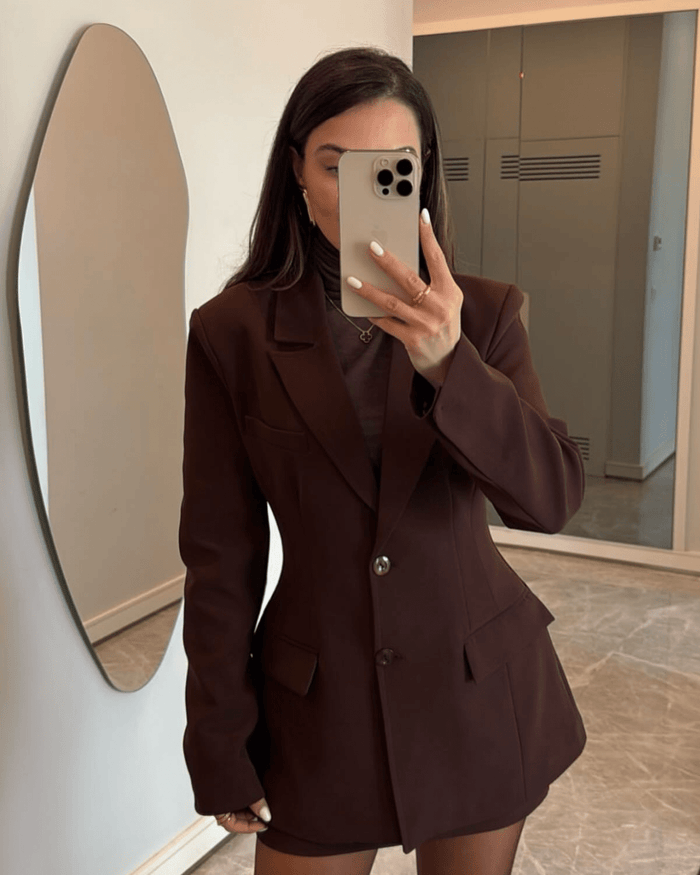 Valencia - Belden Kuşaklı Blazer Ceket - Phentora