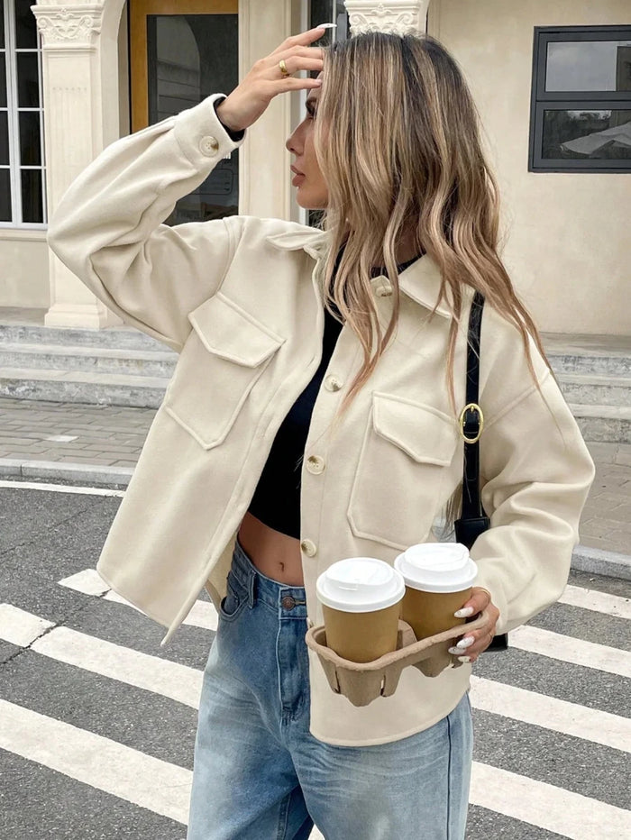 City Stroll Düğmeli Bol Kesim Gömlek Ceket - Phentora