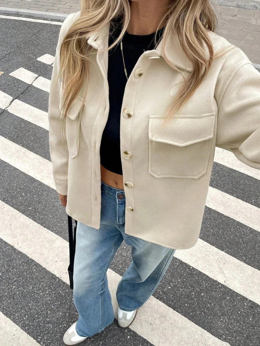 City Stroll Düğmeli Bol Kesim Gömlek Ceket - Phentora