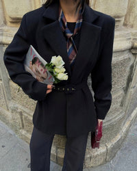 Midnight Kemerli Güç Blazer Ceket - Phentora