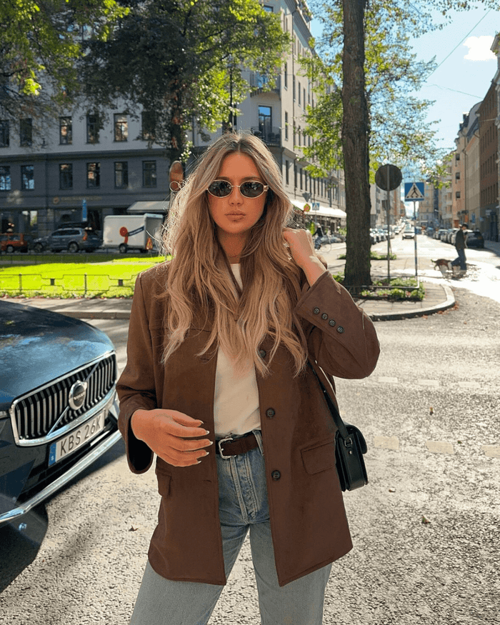 Jianna - Süet Blazer Ceket - Phentora