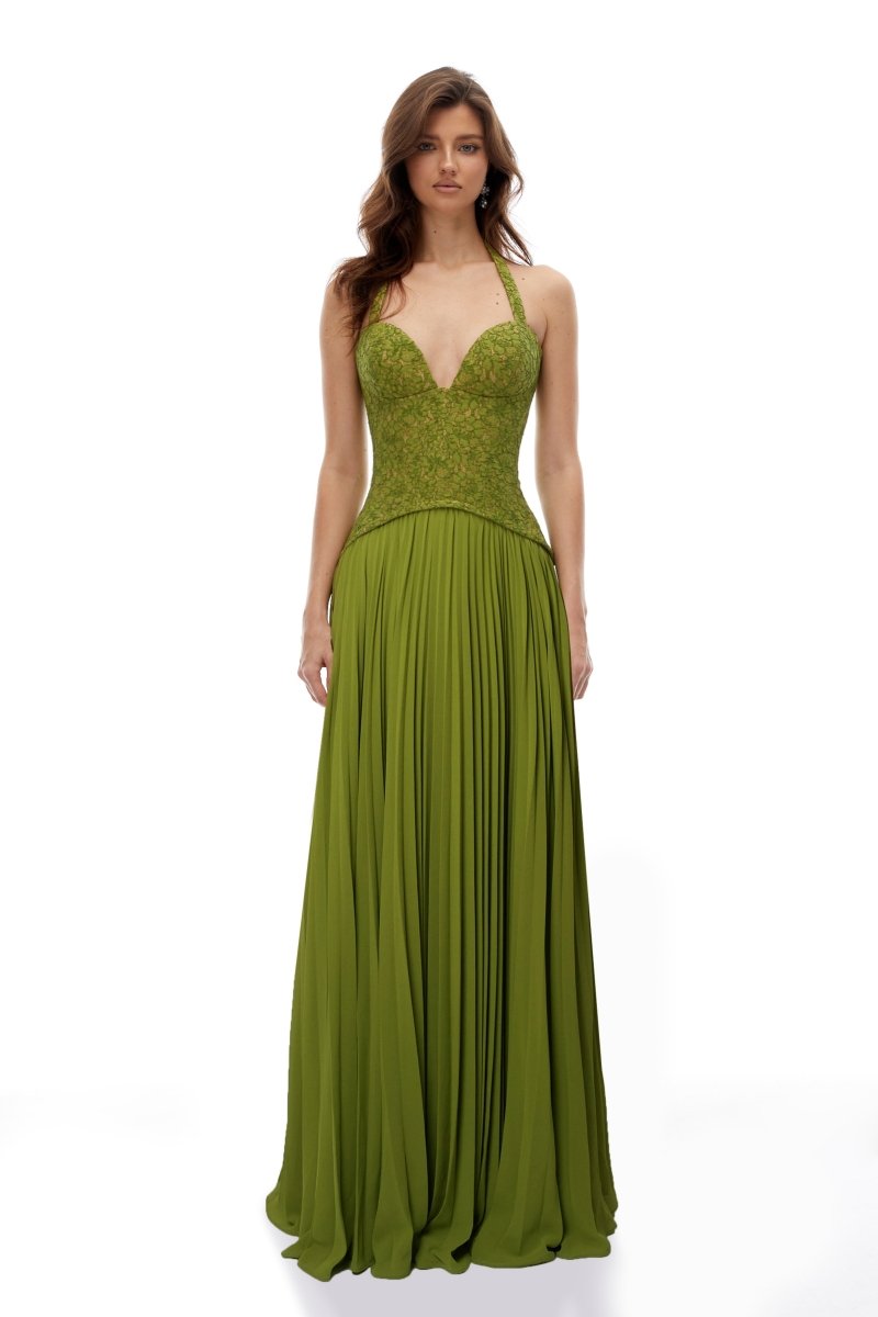 Emerald Korse Abiye Elbise - Phentora