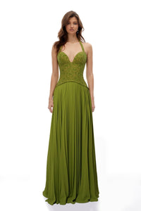 Emerald Korse Abiye Elbise - Phentora