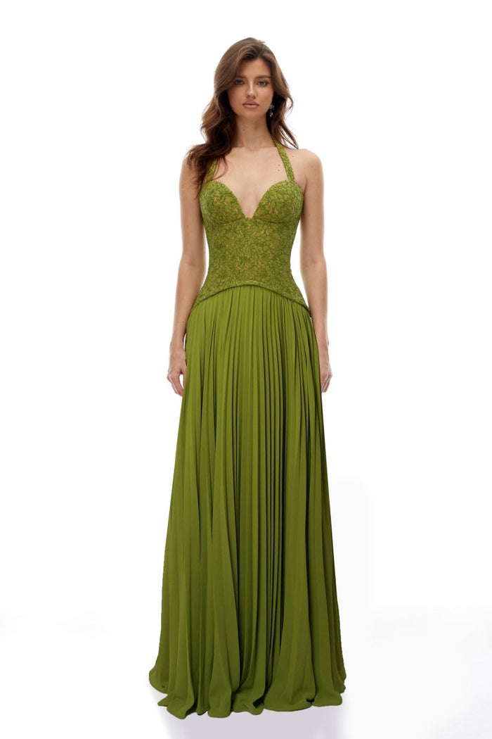 Emerald Korse Abiye Elbise - Phentora