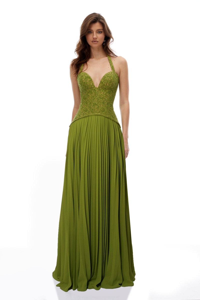 Emerald Korse Abiye Elbise - Phentora