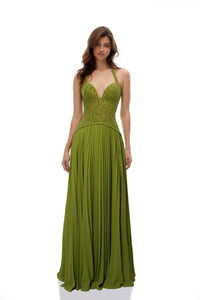 Emerald Korse Abiye Elbise - Phentora