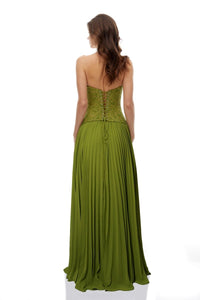 Emerald Korse Abiye Elbise - Phentora