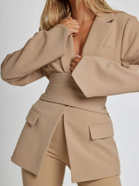 Topaz - Kuşak Detaylı Blazer Ceket - Phentora