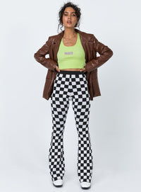 Morrison Suni Deri Blazer - Kahverengi - Phentora