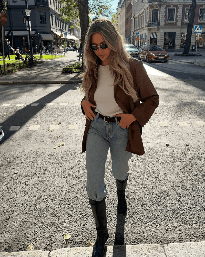 Jianna - Süet Blazer Ceket - Phentora