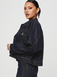 Hughes Ceket - Koyu Yıkama Denim - Phentora