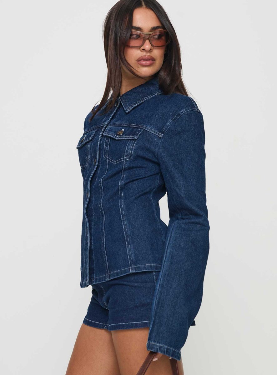Rider Ceket - Mavi Denim - Phentora
