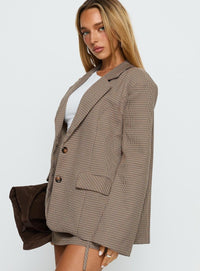 Deane Blazer - Kahverengi Ekose - Phentora