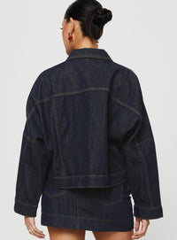 Hughes Ceket - Koyu Yıkama Denim - Phentora