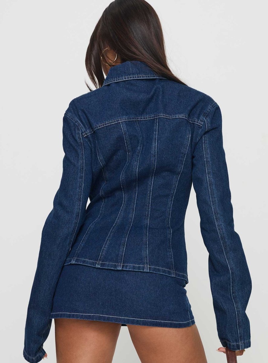 Rider Ceket - Mavi Denim - Phentora