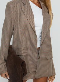 Deane Blazer - Kahverengi Ekose - Phentora
