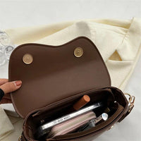 Minimalist Dalga Deri Crossbody Çanta - Phentora