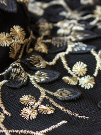 Çiçek Desenli Semi - Sheer Tül Dantel Crop Korse Üst - Phentora