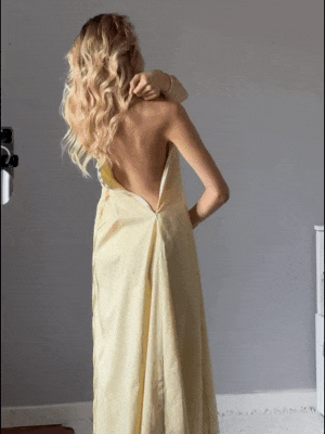 Büzgülü Cup Detaylı Uzun Sundress