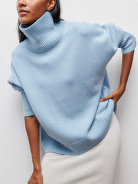 Oversize Fitilli Boğazlı Kazak - Phentora