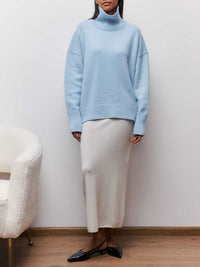 Oversize Fitilli Boğazlı Kazak - Phentora