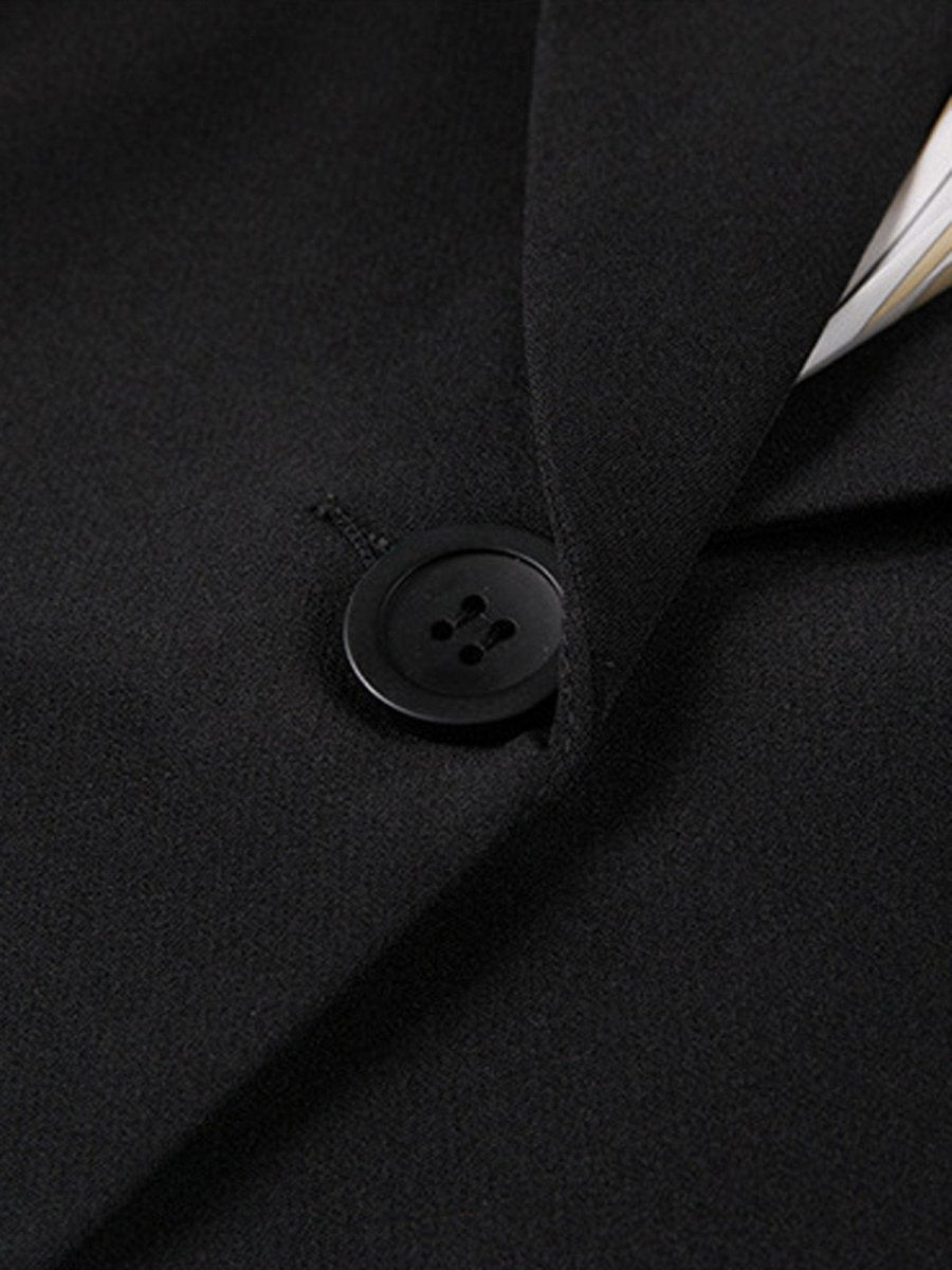 Siyah Kısa Blazer Ceket - Phentora