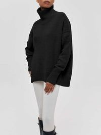 Oversize Fitilli Boğazlı Kazak - Phentora
