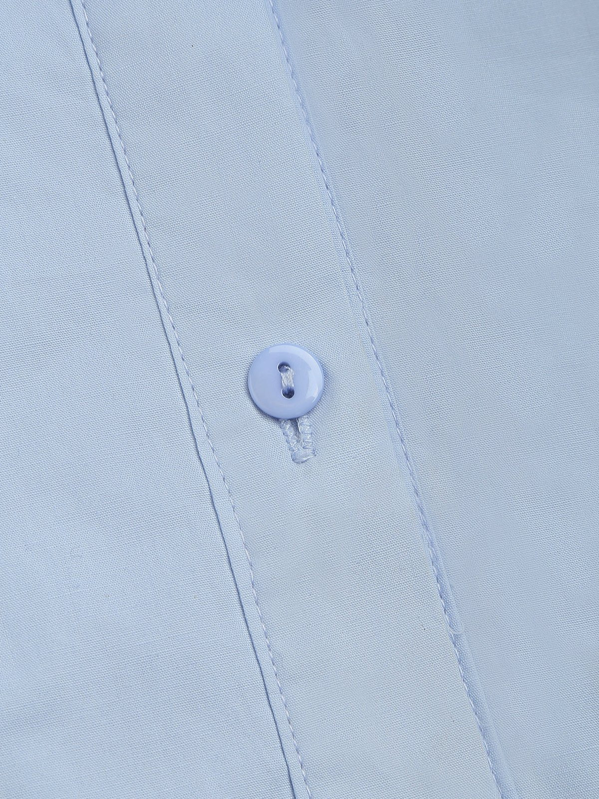 Baby Mavi Open Collar Double Layer Crop Gömlek - Phentora