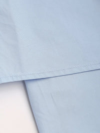 Baby Mavi Open Collar Double Layer Crop Gömlek - Phentora