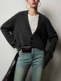 Düğmeli Slouchy Hırka - Phentora