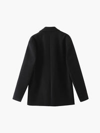 Siyah Klasik Bol Kesim Blazer Ceket - Phentora