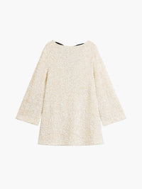 Sequins Kadife Bowknot Mini Elbise - Phentora