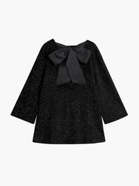 Sequins Kadife Bowknot Mini Elbise - Phentora