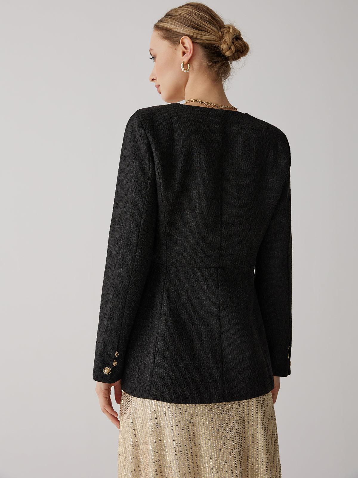 Golden Düğmeli Elegance Blazer - Phentora