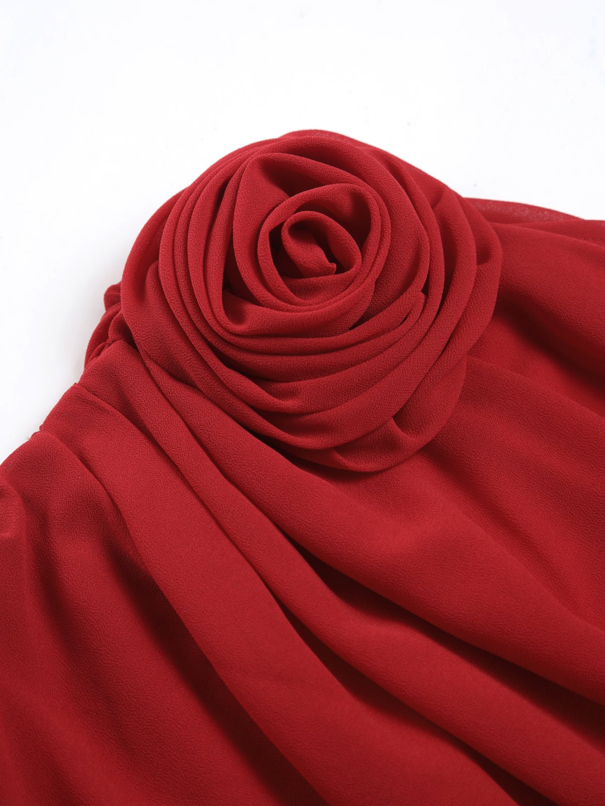 Şifon Semi - sheer One Shoulder Asymmetrical Bluz - Phentora