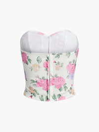 Flower Heart Shaped Neckline Korse - Phentora