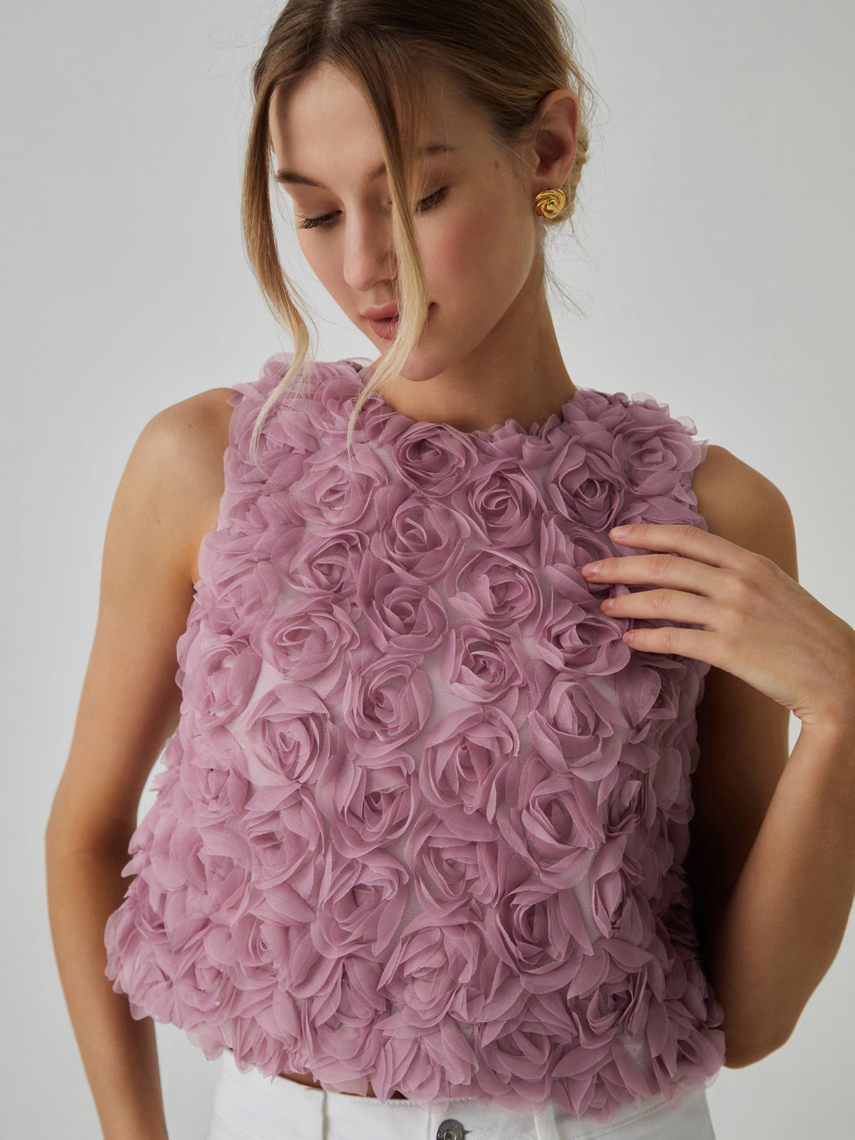 Romantic Multi Çiçek Desenli Bluz - Phentora