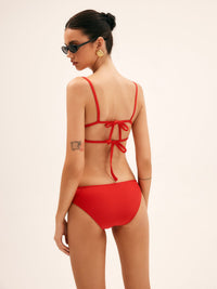 Cherry Bomb Katı Bağcıklı Bikini Seti - Phentora