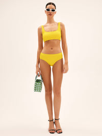 Güneş Öpücük Dokulu Düz Bikini Takımı - Phentora