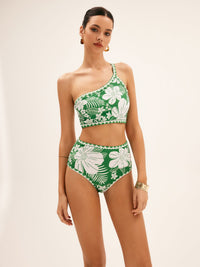 Tek Omuzlu Çiçekli Bikini Takımı - Phentora