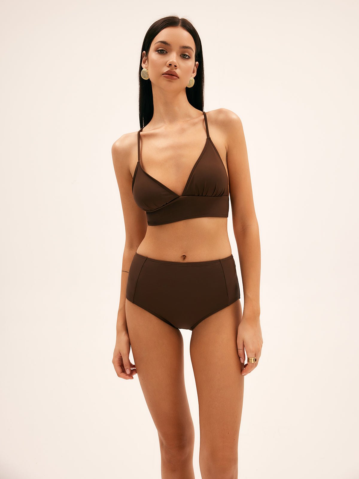Palmiye Sevgili Yüksek Bel Bikini Takımı - Phentora