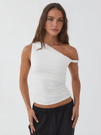 Asymmetrical Neck Basic Üst - Phentora