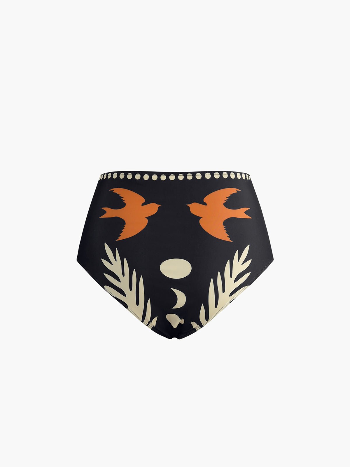 Bird Desenli Asymmetrical Neck Bikini Takım - Phentora