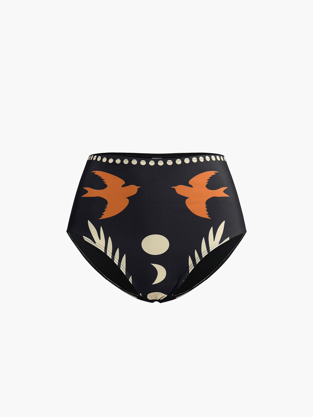 Bird Desenli Asymmetrical Neck Bikini Takım - Phentora