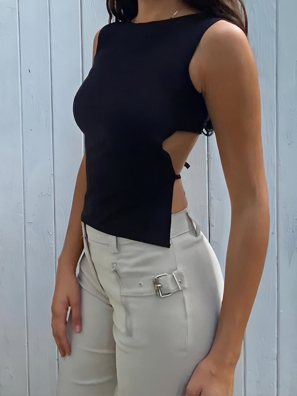 Leisure Knotted Pencere Detaylı Tank Üst - Phentora